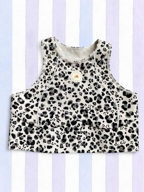 Stella McCartney x Adidas Animal Print Sports Bra - Black & Cream size medium